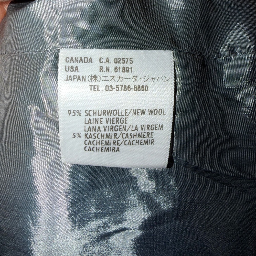 Escada Womens Sheath Dress Size 12 Gray Wool Cashmere Career Business‎ Work - Picture 6 of 6